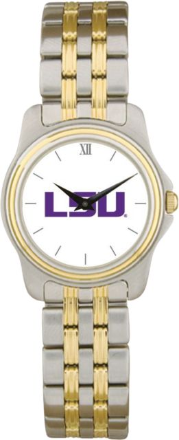 LSU Tigers CSI Women's Two Tone Wristwatch With Colored Medallion
