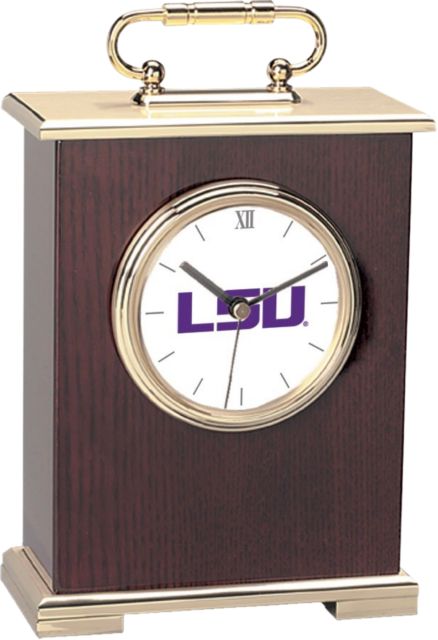 LSU Tigers CSI Le Grande Carriage Clock With Colored Medallion