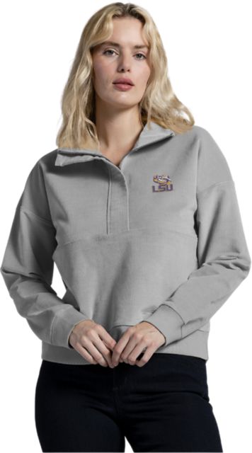 LSU Tigers Women's Stretch Corded 1/2 Zip