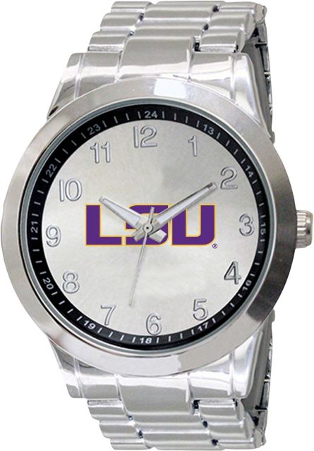 LSU Tigers 44mm Men's Stainless Steel Watch