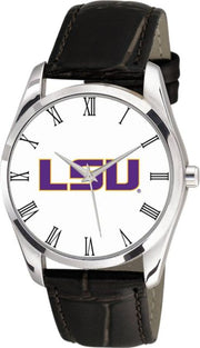 LSU Tigers 36mm Men's Leather Watch