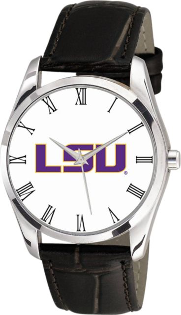 LSU Tigers 36mm Men's Leather Watch