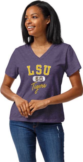 LSU Tigers Women's V-Neck Short Sleeve T-Shirt