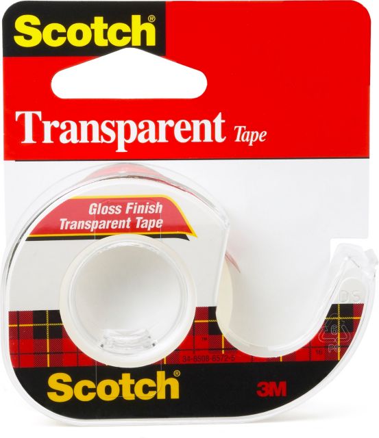 Tape 144 Transparent W/Dispenser 1/2X450