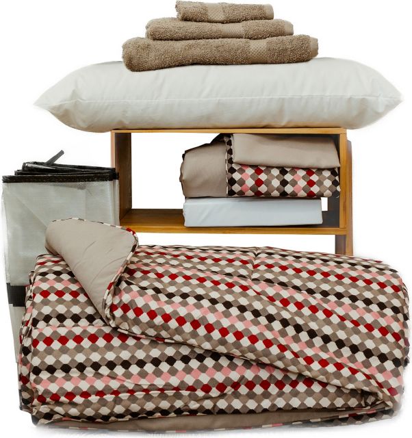 Essential 12 Piece Bedding Bundle in Zig Zag pattern, Twin XL, IN-STORE PICKUP ON FALL MOVE-IN DAY