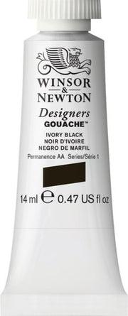 DESIGNERS GOUACHE 14 ML TUBE IVORY BLACK