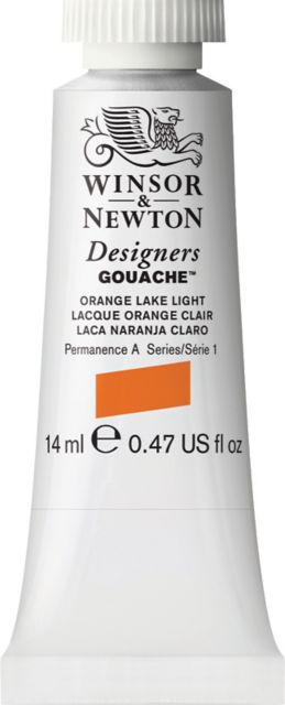 Designer Gouache 14mL Orange Lake Light