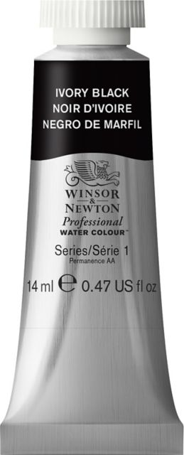 Professional Watercolor 14mL Ivory Black