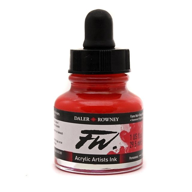 FW ACRYLIC INK 1OZ FLAME RED