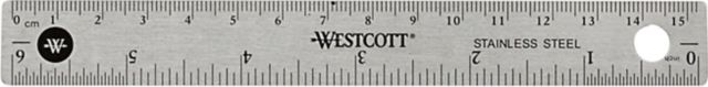 Westcott 15Cm/6'' Stainless Steel Ruler