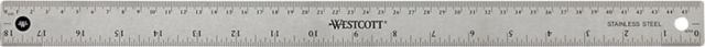 Westcott 45Cm/18'' Stainless Steel Ruler