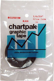 BLACK MATTE TAPE 1/4" X 324"