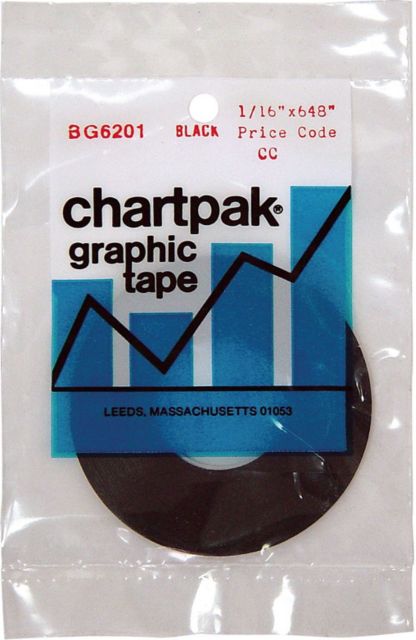 BLACK GLOSS TAPE 1/16" X 648"